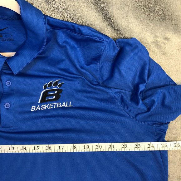 Nike Polo Shirt Men's XL Blue Embroidered Basketball Logo Comfort CI4470-480 - Picture 11 of 12
